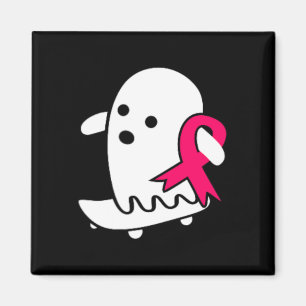 Cancer Ghost Halloween Pink Breast Cancer Awarenes Magnet