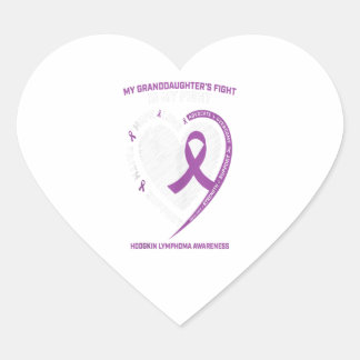 Cancer Gifts Women Granddaughter Hodgkins Lymphoma Heart Sticker