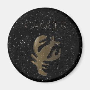 Cancer golden sign magnet
