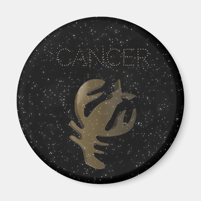 Cancer golden sign magnet (Front)