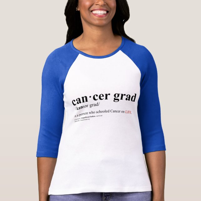 Cancer Grad Definition Baseball Jersey T-Shirt (Front)