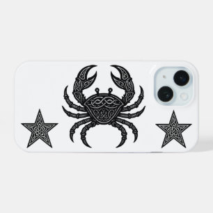 Cancer — Haunted Ink Zodiac Crab iPhone 15 Case