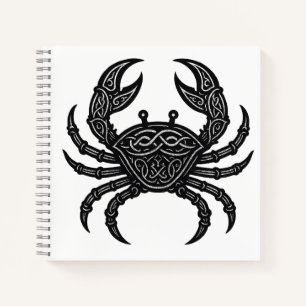 Cancer — Haunted Ink Zodiac Crab Notebook