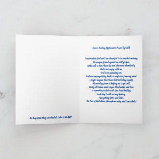 Cancer Healing Affirmation Prayer by Caleb Card