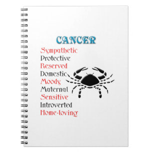 Cancer Horoscope Zodiac Sign Notebook