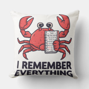 Cancer I Remember Everything Funny Zodiac Cushion