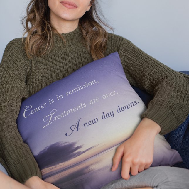 Cancer in Remission Inspirational Sunset Cushion (Creator Uploaded)