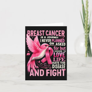Cancer Is A Journey I Never Planned Breast Cancer Card