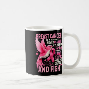 Cancer Is A Journey I Never Planned Breast Cancer Coffee Mug
