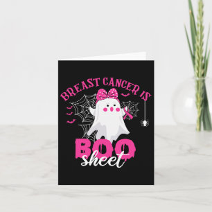 Cancer Is Boo Sheet Breast Cancer Warrior Hallowee Card
