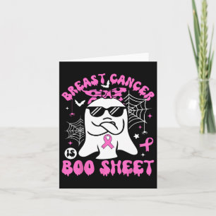 Cancer Is Boo Sheet Breast Cancer Warrior Hallowee Card