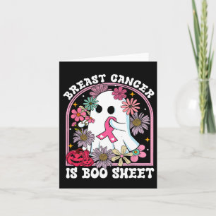 Cancer Is Boo Sheet Breast Cancer Warrior Hallowee Card