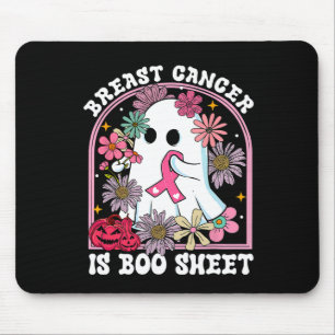Cancer Is Boo Sheet Breast Cancer Warrior Hallowee Mouse Pad