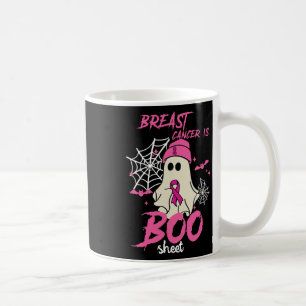 Cancer Is Boo Sheet Halloween Breast Cancer Awaren Coffee Mug