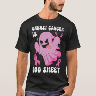 Cancer Is Boo Sheet Halloween Breast Cancer Awaren T-Shirt