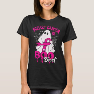 Cancer Is Boo Sheet Halloween Support Squad Ribbon T-Shirt