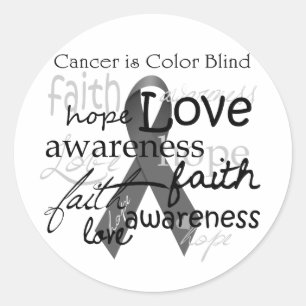 Cancer is Colour BLind Classic Round Sticker