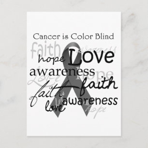 Cancer is Colour BLind Postcard