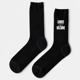 Cancer Isn't Welcome Black & White Care Packages Socks