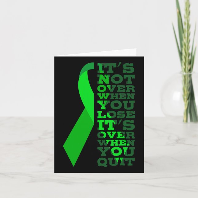 Cancer Its Not Over When You Lose Its Over When Yo Card (Front)