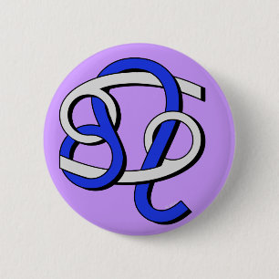 Cancer & Leo GyB 6 Cm Round Badge
