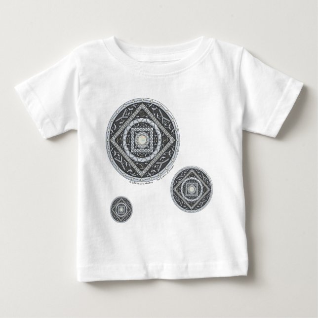 Cancer Mandala Kid's and Baby Light Shirt (Front)