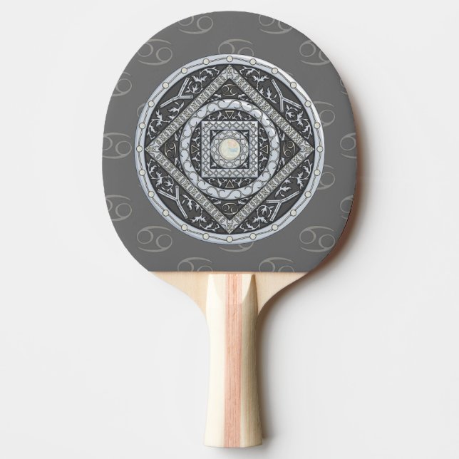 Cancer Mandala Ping Pong Paddle (Front)