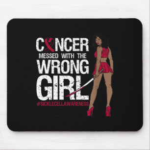 Cancer Messed With The Wrong Girl Sickle Cell Awar Mouse Pad