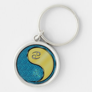Cancer & Metal Dog Key Ring