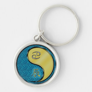 Cancer & Metal Dragon Key Ring
