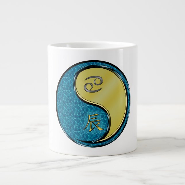 Cancer & Metal Dragon Large Coffee Mug (Front)