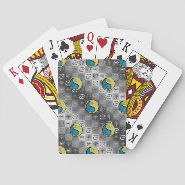 Cancer & Metal Rabbit Playing Cards (Back)