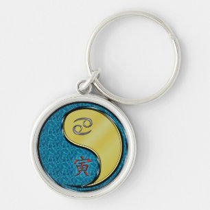 Cancer & Metal Tiger Key Ring