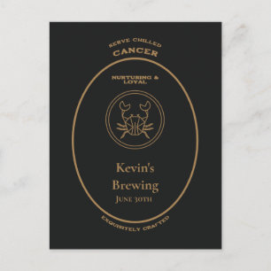 Cancer Nurturing Loyal Personal Apothecary Label Postcard