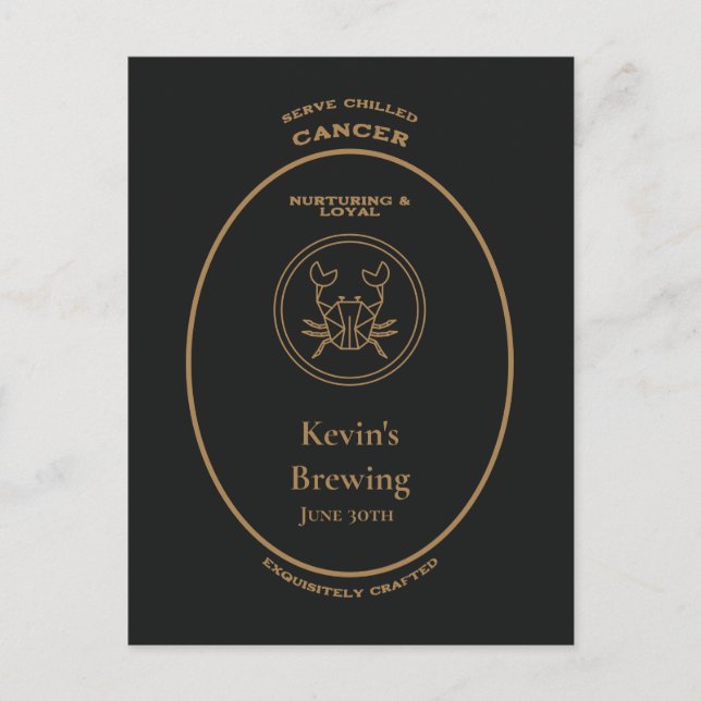 Cancer Nurturing Loyal Personal Apothecary Label Postcard (Front)