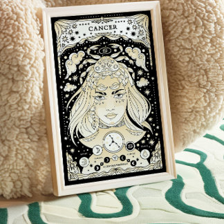 Cancer Nurturing Water Sign Zodiac Poster
