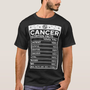 Cancer Nutritional Style Zodiac Design, Cancer T-Shirt