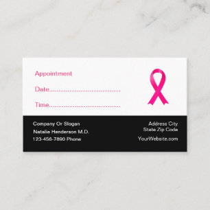 Cancer Oncology Doctor Appointment Business Cards