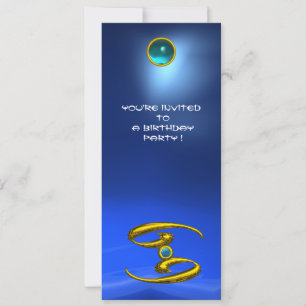 CANCER OPALE,sapphire bright yellow blue Invitation