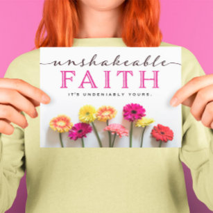 Cancer Patient Encouragement - Unshakeable Faith Card