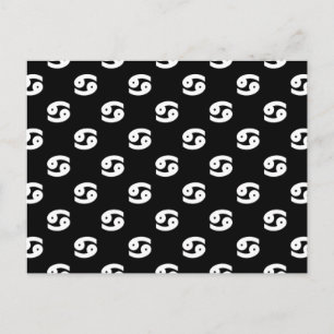 Cancer Pattern Black and White Postcard