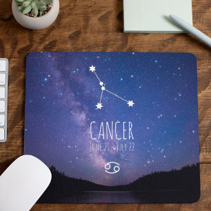 Cancer Personalised Zodiac Constellation Mouse Pad