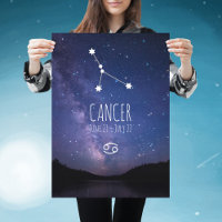 Cancer | Personalised Zodiac Constellation Poster