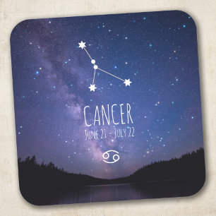 Cancer Personalised Zodiac Constellation Square Sticker