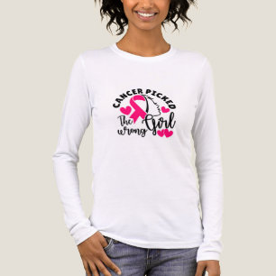 Cancer Picked the Wrong Girl T-Shirt Tri-Blend Shirt