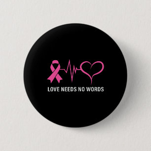 Cancer Pink Ribbon Cancer Awareness  6 Cm Round Badge