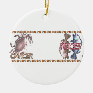 Cancer Pisces zodiac astrology friendship Ceramic Tree Decoration