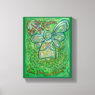 Cancer Poem Angel Art Wrapped Canvas Painting