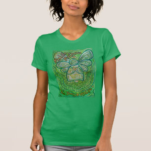Cancer Poem Green Guardian Angel Art T-Shirt