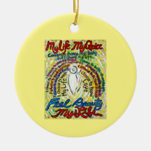Cancer Poem White Angel Art Custom Gift Ornaments